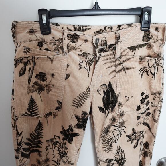 Anthropologie Pilcro The Wanderer Low-Rise Pants Printed Corduroy Size 28 Casual - Picture 4 of 16